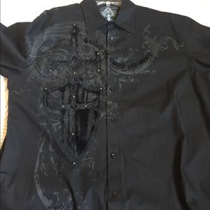 Black button up shirt